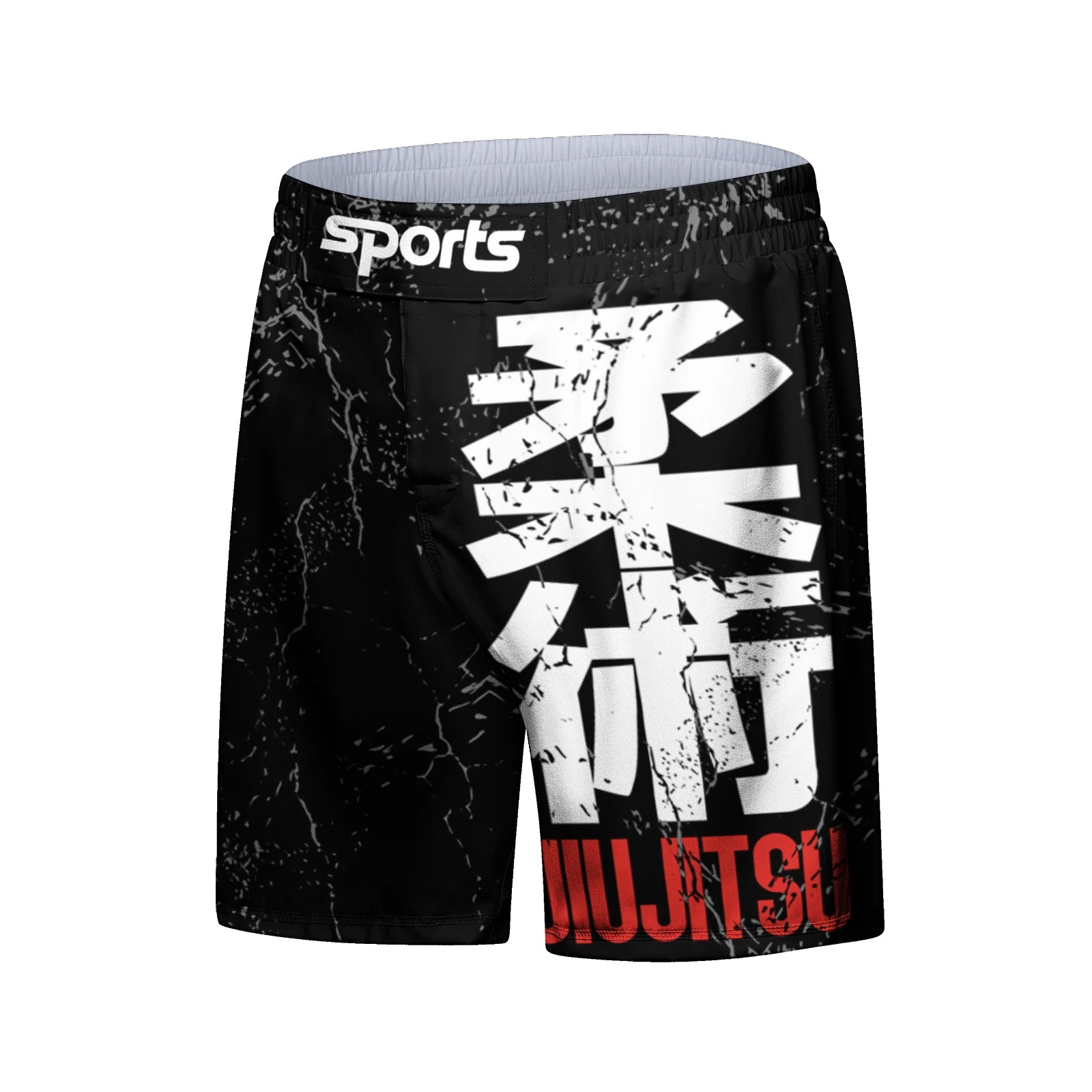 Soodie&Zuzu's Mens Shorts MMA Boxing Cage Fight Mixed Martial Arts Men's Shorts Elastic Waist Boxer Shorts Men Sports Running Athletic Gym Shorts Men (S, Black - View #4