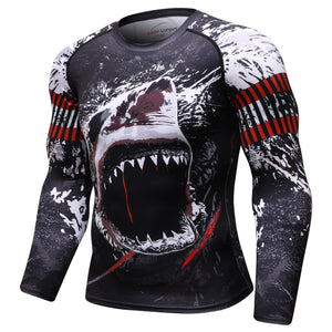 Cody Lundin - " JAWS of LIFE "-  Long Sleeve MMA  Compression  Shirt / Rash Guard