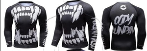 Cody Lundin - " CHOMPERS "  -  Long Sleeve MMA  / BJJ  Compression Shirt / Rash Guard