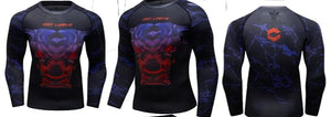 Cody Lundin - " Demon Bull "  -  Long Sleeve MMA  / BJJ  Compression Shirt / Rash Guard