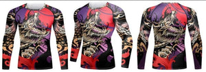 Cody Lundin - Mural Series: Dragon Rise -  Long Sleeve MMA  / BJJ  Compression Shirt / Rash Guard