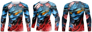 Cody Lundin - Mural Series : Samurai Demon -  Long Sleeve MMA  / BJJ  Compression Shirt / Rash Guard