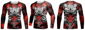 Cody Lundin - Mural Series : Wolf Shogun -  Long Sleeve MMA  / BJJ  Compression Shirt / Rash Guard