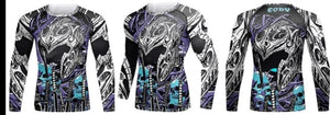 Cody Lundin - Mural Series: Knight Helm -  Long Sleeve MMA  / BJJ  Compression Shirt / Rash Guard