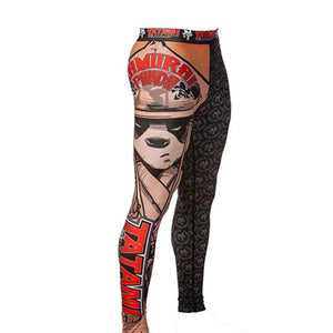 TATAMI - Samurai Panda - BJJ compression tights /rash guard / Spats /Pants