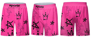 Cody Lundin - Pink Flamingo  - MMA Fight Shorts