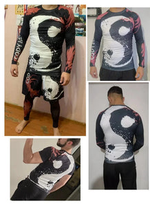 Cody Lundin - " YIN-YANG "  -  Short Sleeve MMA Compression  Shirt / Rash Guard