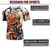 Cody Lundin - Mural Series: KOMAINU -  Short Sleeve MMA  / BJJ  Compression Shirt / Rash Guard