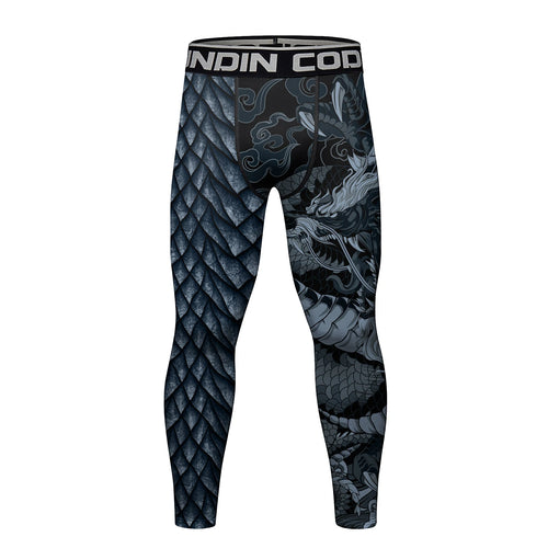 Cody Lundin - Dragon Scales - BJJ compression tights /rash guard / Spats /Pants