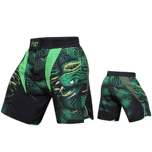 Cody Lundin - Green Serpent - MMA Fight Shorts