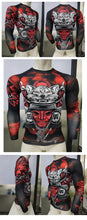 Cody Lundin - Mural Series : Wolf Shogun -  Long Sleeve MMA  / BJJ  Compression Shirt / Rash Guard