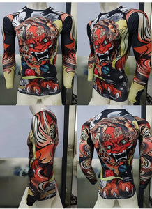 Cody Lundin - Mural Series: KOMAINU -  Long Sleeve MMA  / BJJ  Compression Shirt / Rash Guard