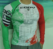 Cody Lundin - Battle Nation : ITALIA  -  Short Sleeve MMA  / BJJ  Compression Shirt / Rash Guard