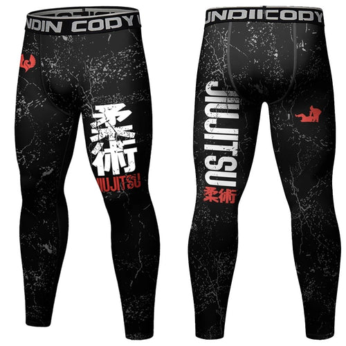 Cody Lundin - JIU JITSU - BJJ compression tights /rash guard / Spats /Pants