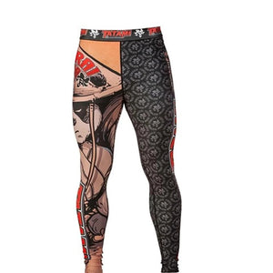 TATAMI - Samurai Panda - BJJ compression tights /rash guard / Spats /Pants