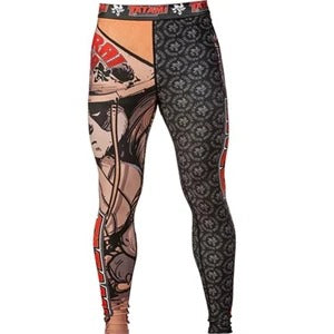 TATAMI - Samurai Panda - BJJ compression tights /rash guard / Spats /Pants