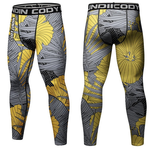 Cody Lundin - Hibiscus - BJJ compression tights /rash guard / Spats /Pants