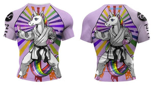 Cody Lundin - " Unicorn Form " -  Short Sleeve MMA  / BJJ  Compression Shirt / Rash Guard