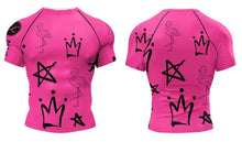 Cody Lundin - " Pink Flamingo " -  Short Sleeve MMA  / BJJ  Compression Shirt / Rash Guard