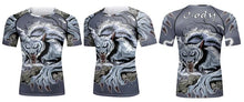 Cody Lundin - Mural Series : Demon Fox - Short Sleeve MMA / BJJ Compression Shirt / Rash Guard