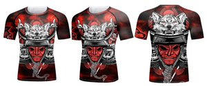 Cody Lundin - Mural Series : Wolf Shogun -  Short Sleeve MMA  / BJJ  Compression Shirt / Rash Guard