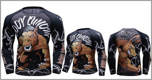 Cody Lundin - "HORSE POWER" - Men's MMA Long Sleeve Compression  Shirt / Rash Guard