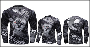 Cody Lundin - "SNAKE BITE" - Men's MMA Long Sleeve Compression  Shirt / Rash Guard