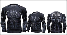 Cody Lundin - "BLACK KNIGHT" - Men's MMA Long Sleeve Compression  Shirt / Rash Guard