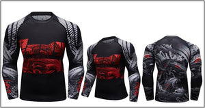 Cody Lundin - "CHALLENGE" - Men's MMA Long Sleeve Compression  Shirt / Rash Guard