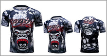 Cody Lundin - "Raging Gorilla" - Men's MMA Short Sleeve Compression  Shirt / Rash Guard