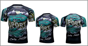 Cody Lundin - "Island Croc" - Men's MMA Short Sleeve Compression  Shirt / Rash Guard