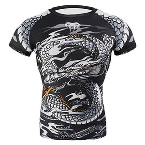 SOTF - "DRAGON SMOKE " Camouflage Short Sleeve Compression Shirt/ Rash Guard