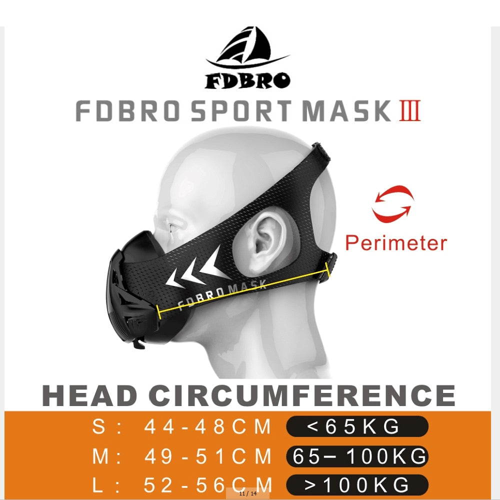 Masque de sport FDBRO 12 Masque d'entraînement Pro Maroc