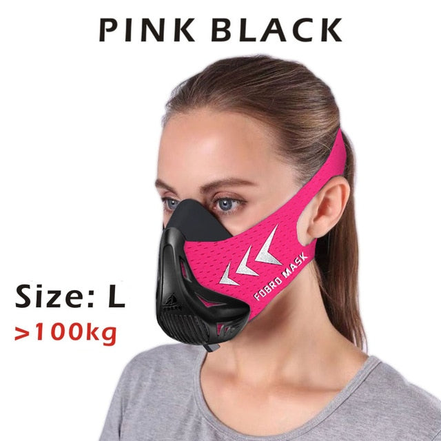 FDBRO Sports Mask Pro Masque d'entraînement pour Fitness, Course,  résistance, Cardio, Masque d'endurance pour Masque d'entra?Nement Sportif  avec Filtre en Cotton (Noir, S) : : Sports et Loisirs