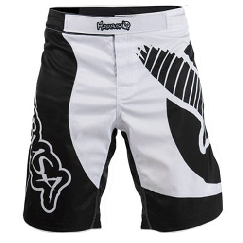 HAYABUSA Black/White Breathable MMA Fight Shorts