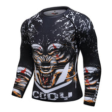 Cody Lundin - "Wolf Stare" - Men's MMA Long Sleeve Compression  Shirt / Rash Guard