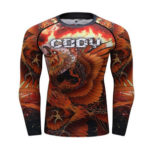 Cody Lundin - "Phoenix" - Men's MMA Long Sleeve Compression  Shirt / Rash Guard