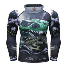 Cody Lundin - "T-REX" - Men's MMA Long Sleeve Compression  Shirt / Rash Guard