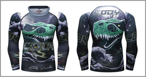 Cody Lundin - "T-REX" - Men's MMA Long Sleeve Compression  Shirt / Rash Guard