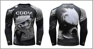 Cody Lundin - "Panda Samurai" - Men's MMA Long Sleeve Compression  Shirt / Rash Guard