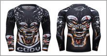 Cody Lundin - "Wolf Stare" - Men's MMA Long Sleeve Compression  Shirt / Rash Guard