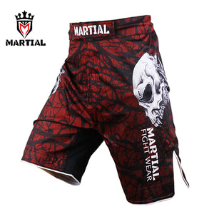 MARTIAL - "Skull Red " MMA Fight Shorts