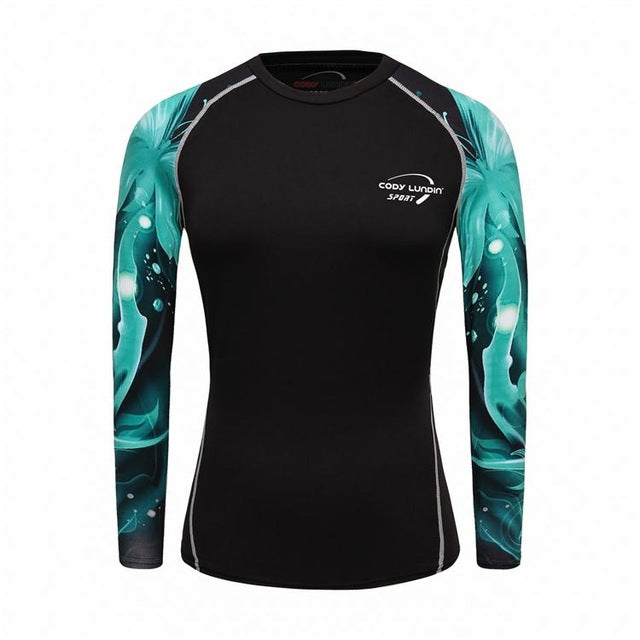 Cody Lundin -  VS-W12  - Women's MMA Long Sleeve Compression Tee/ Shirt / Rash Guard