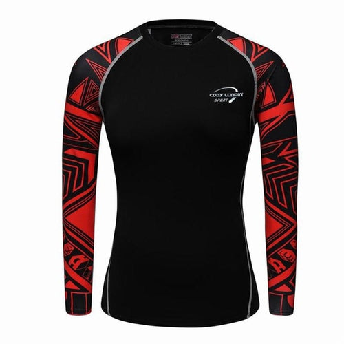 Cody Lundin -  VS-W14  - Women's MMA Long Sleeve Compression Tee/ Shirt / Rash Guard