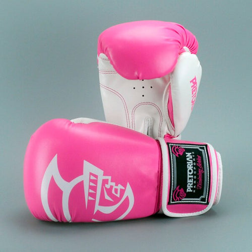 Pretorian Training Series Unisex Boxing Gloves - Pink White