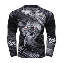 Cody Lundin - "SNAKE BITE" - Men's MMA Long Sleeve Compression  Shirt / Rash Guard