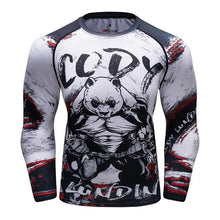 Cody Lundin - "PANDA POWER" - Men's Long Sleeve Compression  Shirt / Rash Guard