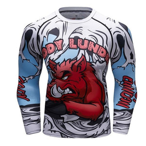 Cody Lundin - "BOAR POWER" - Men's Long Sleeve Compression  Shirt / Rash Guard