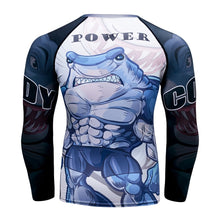 Cody Lundin - "Muscle Shark" - Men's MMA Long Sleeve Compression  Shirt / Rash Guard