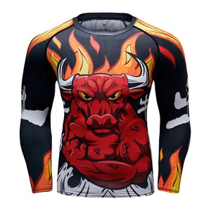 Cody Lundin - "Bully" - Men's MMA Long Sleeve Compression  Shirt / Rash Guard